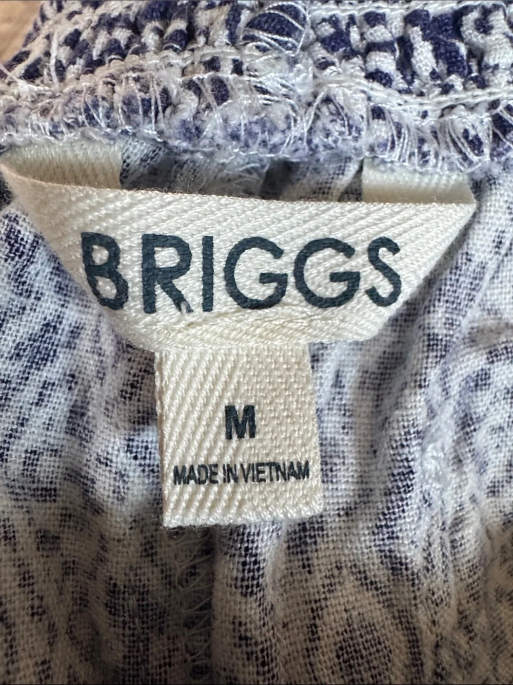Briggs New York Linen Shorts Pockets Drawstring Medium Blue Navy Stretch Boho